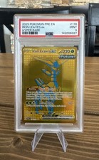 POKEMON 2025 Prismatic Evolutions IRON LEAVES Ex#176 PSA 9 Mint RARE