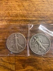 walking liberty US silver half dollars. 6 coins total