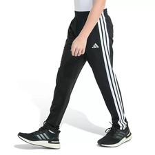 NWT Adidas Youth Tapered 3-Stripes Black Pants Size XL 18/20