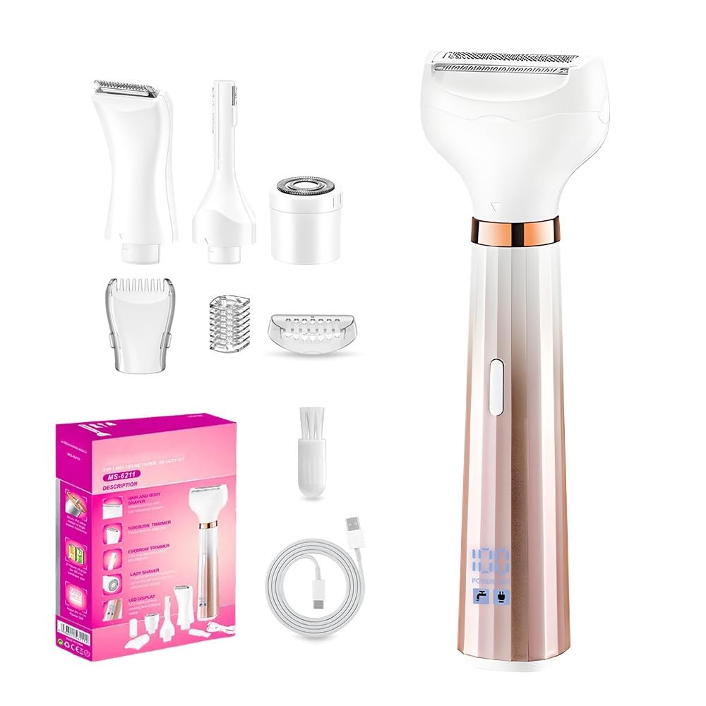 Rasoio Donna per Zone Sensibili e Viso: Kit 4 in 1 Indolore