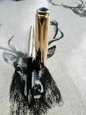 Parker 61 insignia fountain pen, 14k F nib,r.gold body & cap, c1958-62, serviced