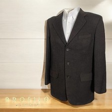 Profilo Studio Sport Coat Mens 42R Brown Wool Textured Tweed Three Buttons