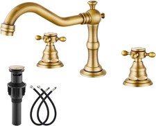 Bathroom Faucet 3 Hole 8 Inch Widespread Bathroom Sink Faucet 2 Cross Handles Vi