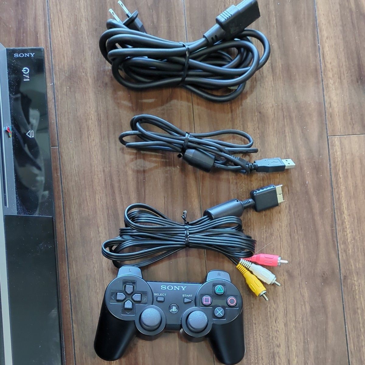 SONY PlayStation 3 PS3 CECHH00 40GB Black Console Controller AV