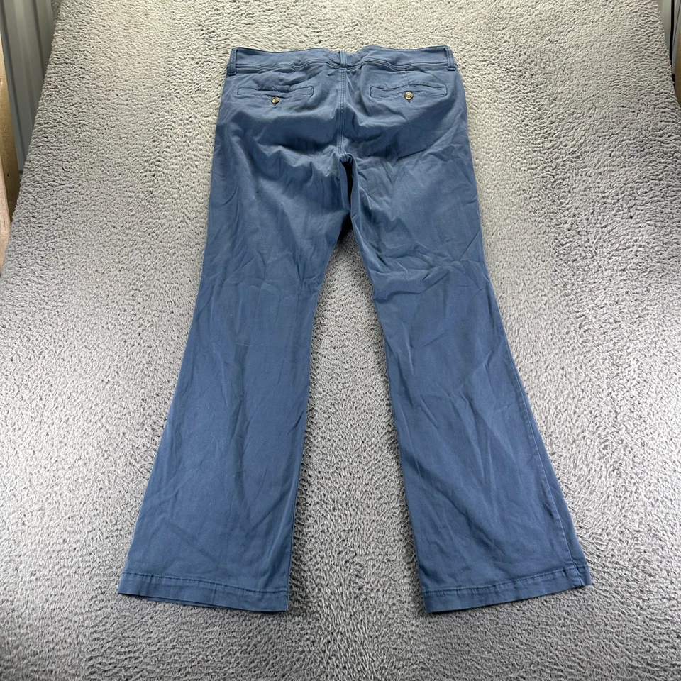 Pantalón American Eagle Outfitters Kick para mujer 14 azul algodón corte bota pierna elástico Foto 2 de 4