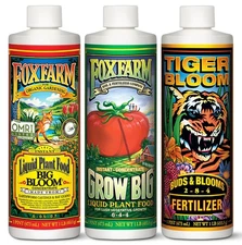 FoxFarm Fertilizer Soil Trio Liquid Nutrient: Tiger Bloom, Grow Big, Big Bloo...
