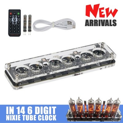 DIY Nixie Röhren Uhr Clock Unterstützt IN14 Assembled Ohne Röhren+Fernsteuerung