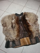 Ausgefallenes Pelz-lederteil  Gr.40 Np.500.-€ Braun Schwarz