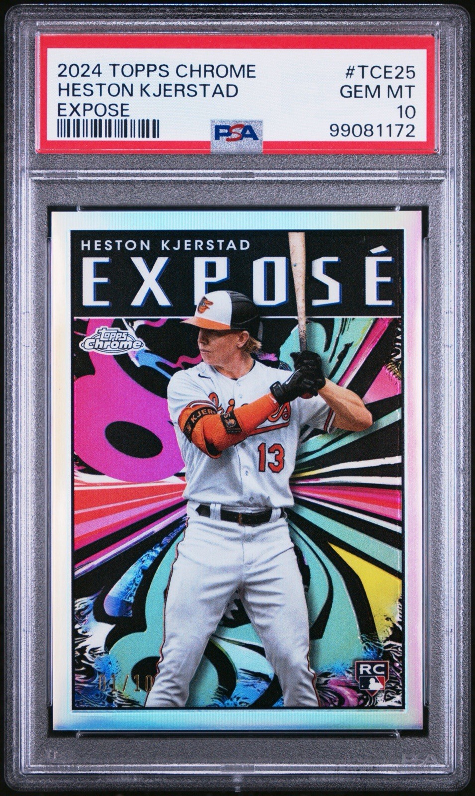 2024 Topps Chrome Heston Kjerstad Expose PSA 10