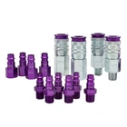 ColorFit by Milton HIGHFLOWPRO S-314VKIT Coupler & Plug Kit - (V-Style, Purple)