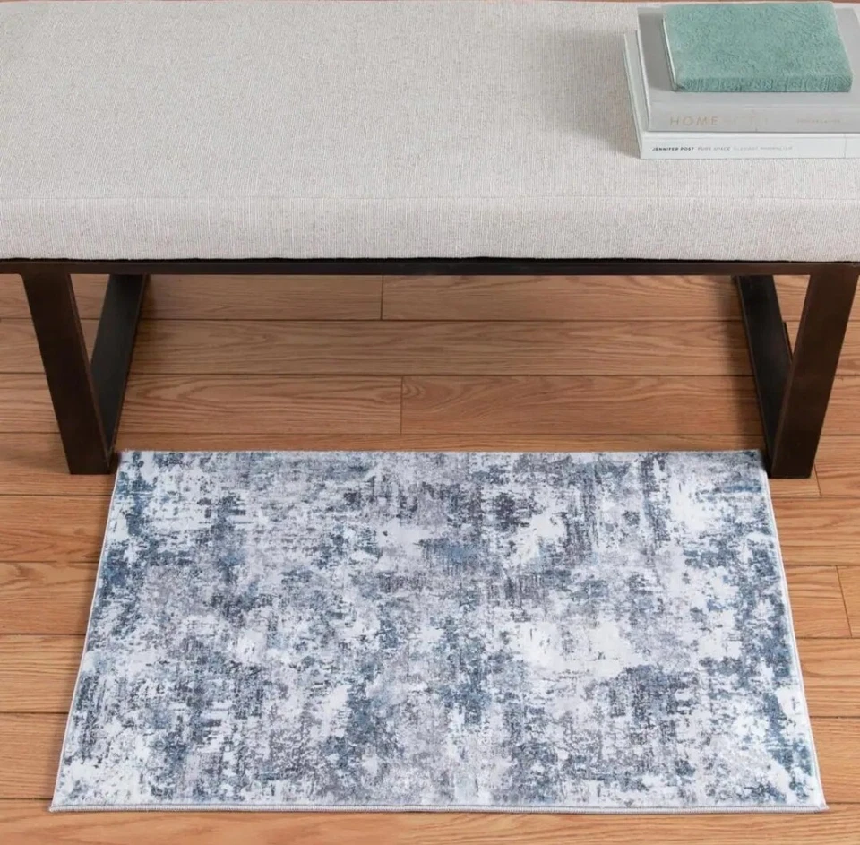Adare Blue Doormat 2 ft. x 3 ft. Durable Polyester Area Rug by Home Decorators - Image 2 of 4