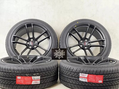20x9.5 20x11 MATTE BLK SRT HELLCAT WHEELS  TIRES CHARGER CHALLENGER RED EYE 392