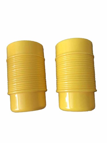 Vintage 80s Rubbermaid Ribbed Yellow Tumbler Set 3826 Retro Stackable