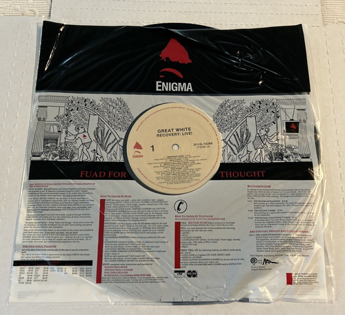 GREAT WHITE -JACK RUSSELL-RECOVERY LIVE!-1987 OG VINYL RECORD LP ENIGMA D1-73295 - Picture 22 of 24