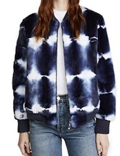Jocelyn Tie Dye Fur Bomber Jacket