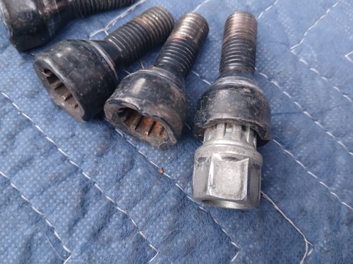 Hardened 12mm x1.5 OEM BMW Wheel Lug Bolt Lock Set w/ Key Most Models 1977-2010 - Picture 9 of 9