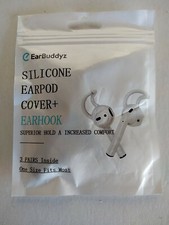 EarBuddyz Silicone Earpod Cover + Earhook 3 Pairs One Size Fits Most Gray
