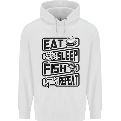 Eat Sleep Fish Repeat lustiger Angeln Kinder Kids Hoodie