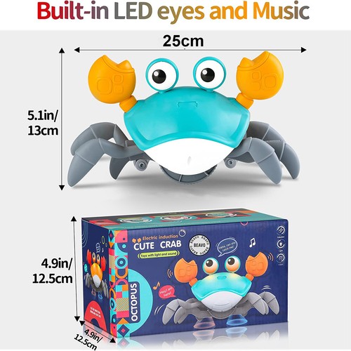 Krabbelnde Krabbe Baby Spielzeug mit Musik LED Kinder Geschenk Musikspielzeug - Bild 11 von 13
