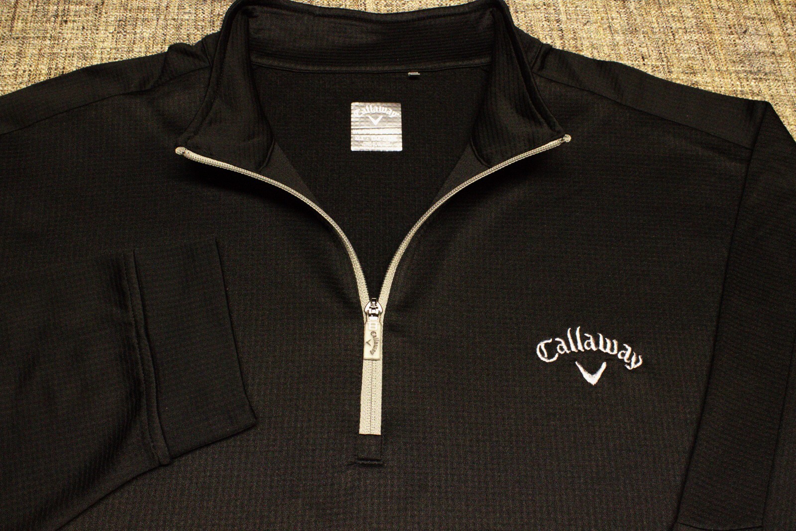 CALLAWAY WEATHER SERIES POLY 1/4 ZIP GOLF PULLOVERXLTWRINKLE FREE