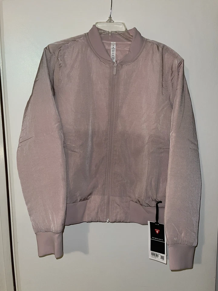Chaqueta para mujer Lululemon Non-Stop Bomber reversible rosa cervatillo nueva con etiquetas. Talla 14. Foto 3 de 4