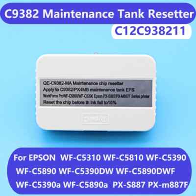 Maintenance Tank C9382 Chip Resetter for Epson WF-C5390 WF-C5890 PX-S887 printer
