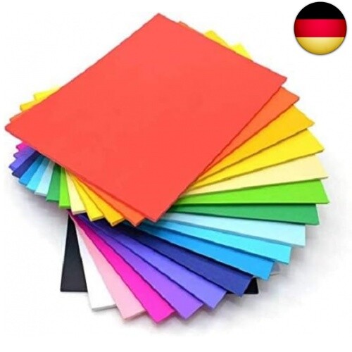 PLAY-CUT Tonpapier A4 (130g/m2) | 50 Bogen Din A4 Papier zum Basteln Drucken | - Bild 3 von 3