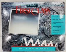 Jerdon Wall Mount Rectangular Extension Mirror White Chrome Accordion