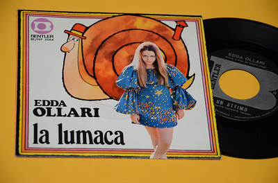 EDDA OLLARI 7'''' 45 Umdrehungen Die Schnecke !° Original Italia Beat '60 EX+