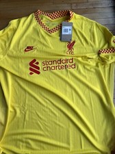 NEW XXL Liverpool Nike 2021/22 Third Breathe Stadium Jersey Yellow DB5902-704