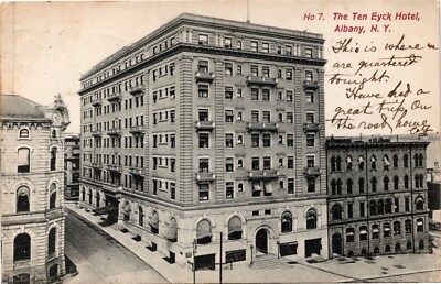 Postcard New York Albany The Ten Eyck Hotel 1907 H10