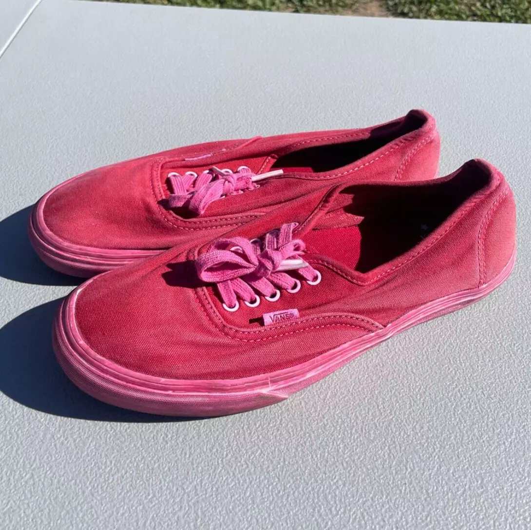 droom condensor Hijgend Size 11.5 - Vans Authentic Overwash Red PRE OWNED NO BOX | eBay