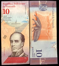VENEZUELA 10 Bolivares 2018 World Paper Money UNC Currency Bill