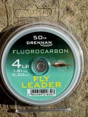 Drennan Fluorocarbon Leader / Tippet, 4 lb Test , 50 Meters 