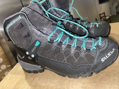 Salewa Alp Mate Mid WP Women's Hiking Boots Outdoor Shoes Grey 7 us 38 eu new