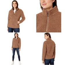 Amazon Essentials Women's Polar Fleece Lined Sherpa Quarter-zip Jacket