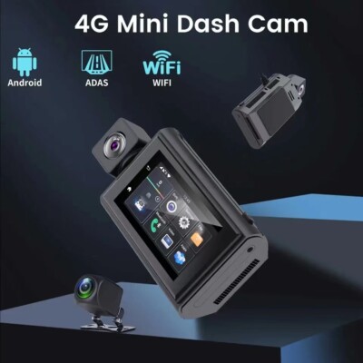4G Dash Cam Android 10 GPS Navigation ADAS FHD 1080P Dual Lens Auto Video Camera