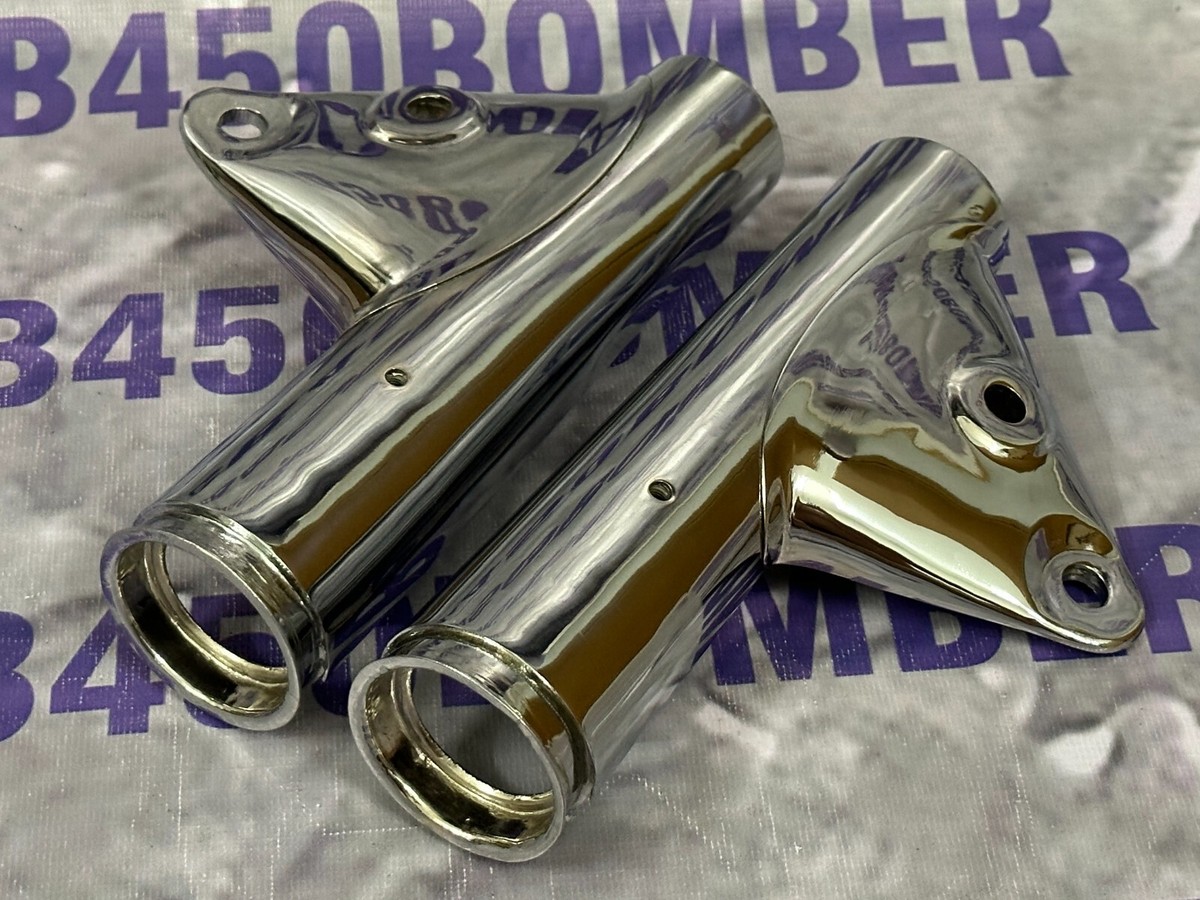 73 Honda Cb750 Front Fork Left Chrome Cover / OEM Triple Tree