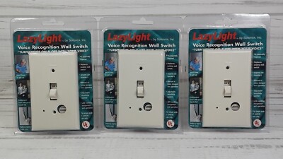 New Lot Of 3 Lazy Light Voice Activated Recognition Wall Light Switch By Sonovox