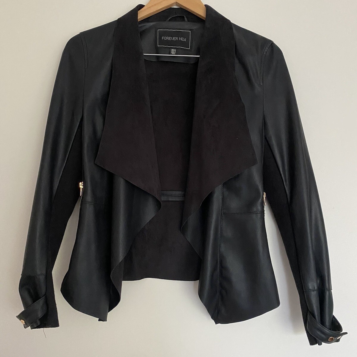 Forever New Soft Leather Waterfall Jacket Pink Waterfall Jacket Online