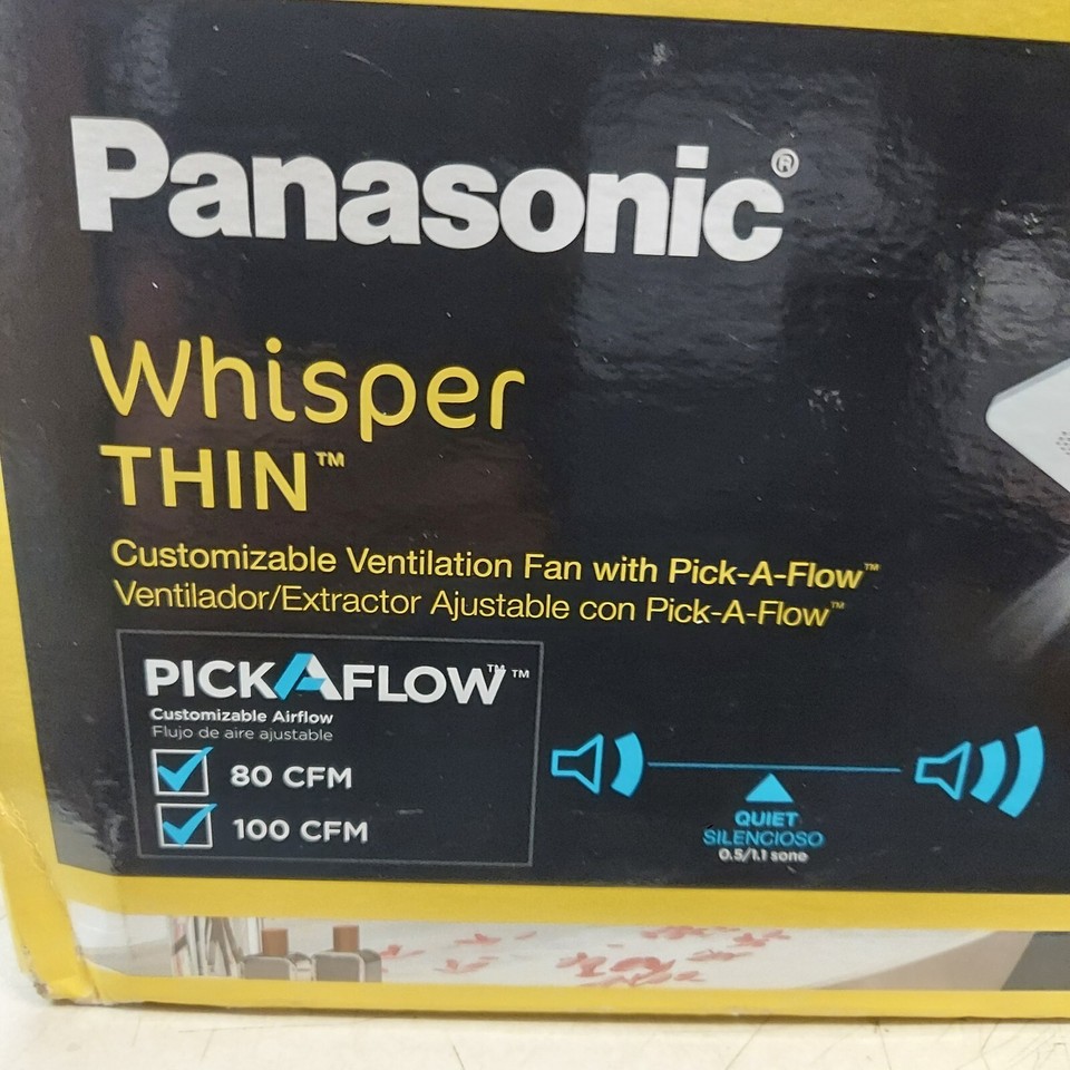 Panasonic RGT810LA WhisperThin DC PickAFlow Ceiling Ventilation Fan