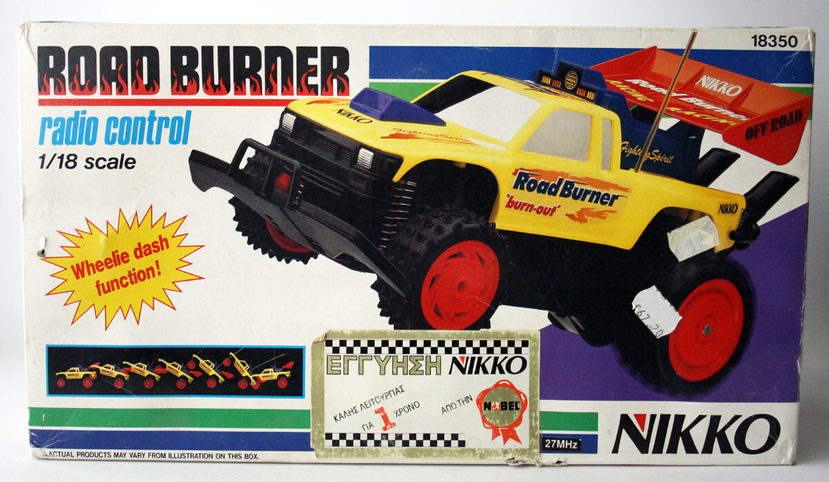 RARE VINTAGE 90'S NIKKO ROAD BURNER BURN OUT TURBO RADIO CONTROL 1