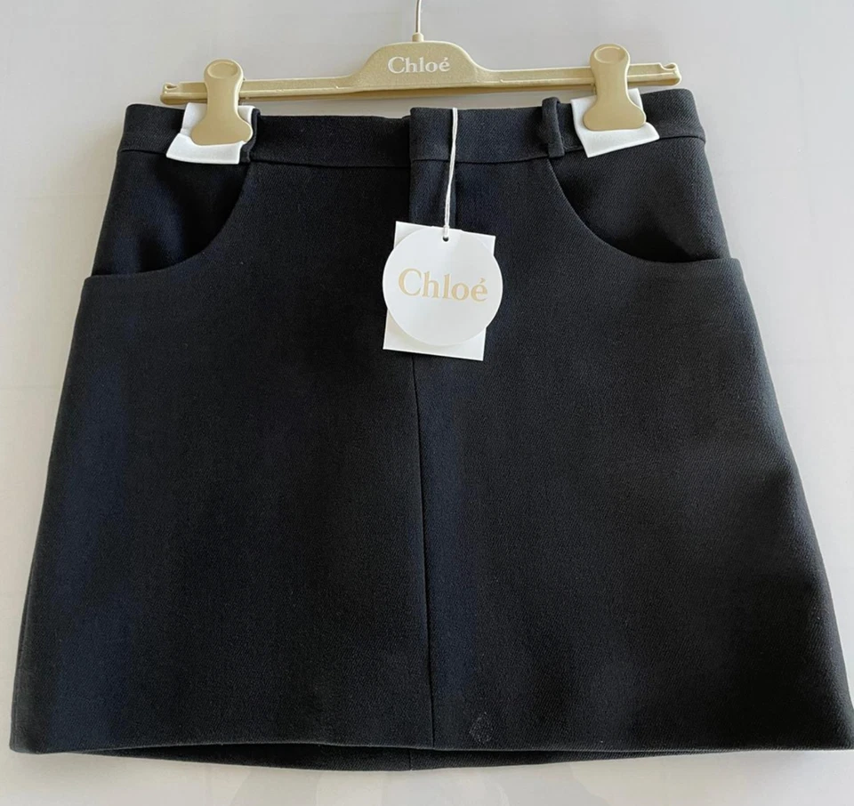 Chloé Paris Womens Iconic Cult Wool Silk Mini Skirt Minirock Rock Bnwt Hot 36