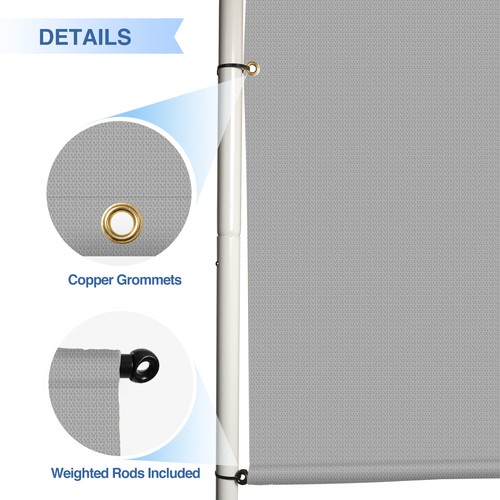 16' Replacement Pergola Shade UV Block Cover Panel w/ Rod Pocket for Yard Garden - Imagen 31 de 55
