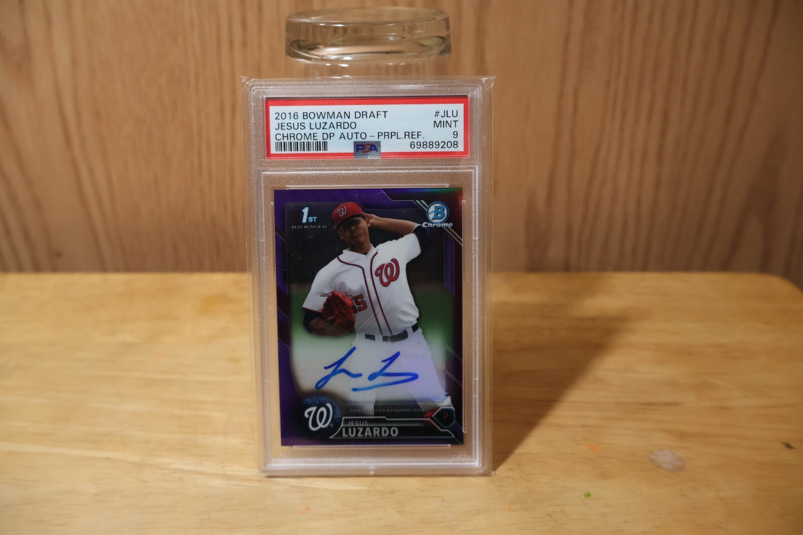 2016 Bowman Draft Jesus Luzardo Chrome DP Auto-prpl.ref