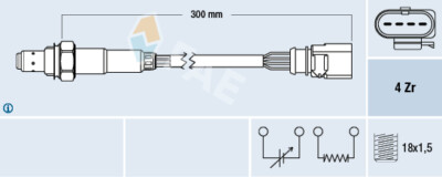 FAE 77463 Lambdasonde für AUDI,SEAT,SKODA,VW