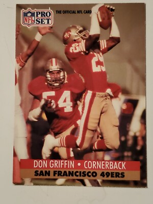 NFL Pro Set Don Griffin San Francisco 49ers Cornerback Card # 650