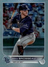 2022 Topps Mike Brosseau #223 Rainbow Foil Tampa Bay Rays 1V