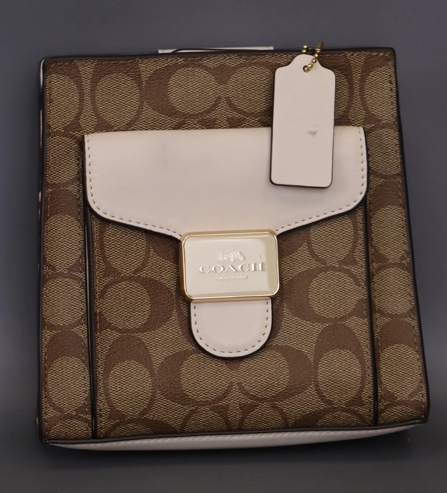 Coach C7227 Mini Pepper Crossbody In Signature Canvas In Light Khaki Chalk Multi - Image 2 of 4