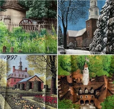 CHOICE Vtg Colonial Williamsburg  Kitchen Towel Historical Painting Wall Art USA